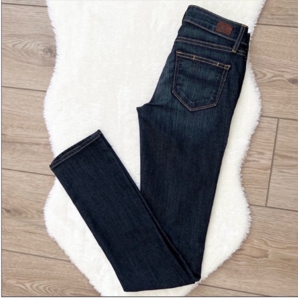 PAIGE Skyline Straight Jeans in Dark Wash Denim Size 25 - Picture 6 of 7